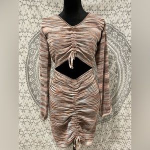 Long Sleeve Dress with Cut Out Detail